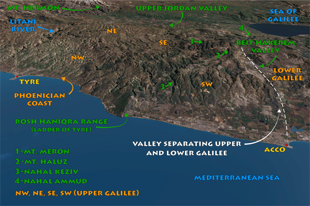 Upper Galilee Satellite Map